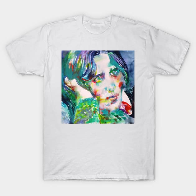 OSCAR WILDE watercolor portrait .5 T-Shirt by lautir